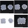 Molds Sile Mold Agate Geode Coaster For Cup Epoxy Resin Art Edge Crystal Mod Crafting Drop Delivery Jewelry Jewelry Tools Equ Dhgarden Dhbkg