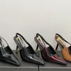 Ontwerpers Pumps Dames Lakleer Hoge Hak Sandalen Goudkleurige Gesp Stiletto Hakken Instappers Mode Feestschoenen Met Doos Zak 502