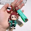 Anime figuur souvenir 3D demon slayer personage PVC rubber sleutelhanger