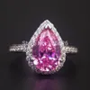 Choucong الرائع بثرى Pink 5a Zircon Stone 925 Sterling Silver Engagement Leating Ring SZ 5-11 Gift215d