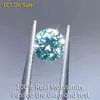 الحجر الحقيقي الكبير 1CT 6 5 مم زرقاء أخضر أخضر ماس مختبر ملون D VVS 3ex Moissanite للحلقات 291o