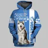 Hoodies masculinos chihuahua/husky/tzu cão/bernese mountain dog 3d impresso feminino para homem pullovers rua agasalho amor presente