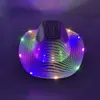 Modna fluorescencyjna impreza Party Luminous Bar Cowgirl Cap Led Cowboy Hat Flashing On Dark Night Party 231220