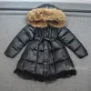 Bebek kız ceket kış uzun pamuk yastıklı parka elbise yürümeye başlayan çocuk shinny kapüşonlu ceket Snowsuit için Noel Kostümleri TZ346 231220