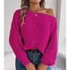 Panels pour femmes couleur Couleur décontractée découpe une ligne pull froid en coton sweatshirts pour femmes à glissière sans capuchon