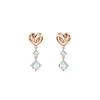 Swarovskis boucles d'oreilles bijoux de créateur femmes qualité originale charme boucles d'oreilles simples pour femmes avec boucles d'oreilles en forme de coeur