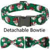 Dog Collars Unique Style Paws Green Santa Collar Christmas Claus Adjustable Puppy Necklacefor Small Medium Large