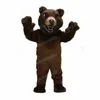 O mais novo mascote de urso marrom traje de alta qualidade Carnaval Unisex Roupe