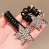 إكسسوارات الشعر scrunchie نطاقات الأسلاك الهاتفية عالية ذيل حصان حلزوني خط الهاتف Hairbands Star Braid Scorn Ties Women