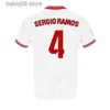 Fans toppar Tees 2324 Isco Sevillas FC Soccer Jerseys Lamela Papu Gomez Football Shirts Sergio Ramos Locampos J Navas Suso Munir Yen Nesyri 2023 2024 Rafa Mir Menkits Kid