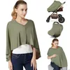 Stroller Parts Multi-functional Nursing Cover Privacy Protection Solid Color Baby Poncho Muslin Fabric Breastfeeding Women