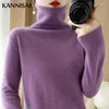 Женские свитера 2023 Женский свитер Turtleneck осень зима теплые вязаные с длинным рукавом рубашки корейская модная рубашка повседневная джемпер