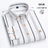 Pure Cotton Oxford originele shirts luxe heren oversized slanke fit formeel sociaal shirt met lange mouwen gestreepte geruite mannelijke kleding top 231221