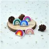Outro arco-íris Sile Beads Bebê Dentição Loose Bead Food Grade BPA para DIY Calmante Chewlery Acessórios Drop Delivery Jóias Dhgarden Dhxhc