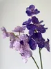 Fleurs décoratives élégante orchidée papillon artificielle fleur violette faux arrangement floral Phalaenopsis pour la décoration de la maison fête de mariage