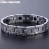 Davieslee – Bracelet de montre pour hommes et femmes, chaîne à maillons, en acier inoxydable, couleur or argent, 12mm, DKBM145257j