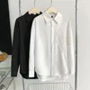 Men's Casual Shirts Autumn Long Sleeve Dress Pocket-less Stretch Bamboo-fiber Design Standard-fit Formal Business Easy Care Shirt B262