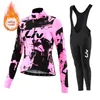 Liv Women Team Winter Fleece Långärmning Cykeltröja Set Mountian Bicycle Clothes Wear Ropa Ciclismo Racing Bike Suit 231221