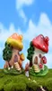 2pcs Cartoon Pilzhaus Moss Mikro Landschaft Terrarium Jardin Dekoration Fairy Garden Miniaturen Gnome Bonsai Home Ornamente3969039