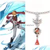 Pendant Necklaces Genshin Impact Xiao Kaedehara Kazuha Tartaglia Hutao Barbatos Keqing Mona Necklace Cosplay Jewelry Giftspendant Dr Dhxem