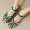 Sandals Casual Women's Summer Shoes Genuine Leather 2023 Trends Strap Flats Gladiator Flip Flops Female Comfort