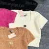 Letters Women Jumper Tops T Shirt Elegant Sticked Tees Kort ärm Luxury Designer Jumpers Shirts