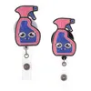 Newest Style Key Rings Cute Cartoon Rhinestone Retractable ID Holder For Nurse Name Accessories Badge Reel With Alligator Clip236T