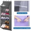 Storage Bags Closet Hanger Hanging Bag Large Foldable Oxford Fabric Shoe Rack Space Saver Deep Pockets Holder