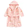 Baby Boys Girls Bathrobe Cartoon Hooded Kids Sleepwear Robes Autumn Winter Warm Casual Children's Pyjama Långärmning Kid Robes 231221