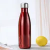 17 oz renkli paslanmaz çelik kola şekil şişesi ile kapak fincan çift duvarlı vakum yalıtılmış bardak taşınabilir su şişesi vfdwi