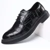 Dress Shoes 38-48 Men Pointy Oxford Party Crocodile Pattern Wedding British Chic Footwear Mens Stylish Suit