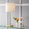 Lâmpadas de mesa conjunto de 2 claire 28.5 "cristal led glam cabeceira mesa cabeceira lâmpada para quarto sala estar escritório faculdade livro