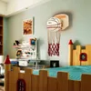 Kinderen muurlicht basketbal led wandlamp creatief moderne lamp boy's slaapkamer bedkap lamp Studie kamer ijzer/glazen wandlampen 231221