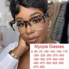 Occhiali da sole Office Trendy Clear Amber Blue Blue Blocking Glasses Ladies Myopia Myopia Fashion Big Women's Spectacle 273D