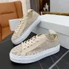 LAUREN Lace Sneakers Designer Women Embroidered Mesh Canvas Casual Shoes Low Top Sneakers Printed Walking Girls Flat Round Toe Sneakers Size 35-42 with box