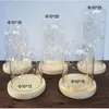 Butelki 10 25 cm Lekki drut baza szklana kopuła wazon dekoracja dekoracja kreatywna okładka ślubny przyjaciel faworyzuj prezent