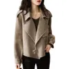 coat trapstar European for Women's Autumn and Winter 2023 New Small Cashmere Suit Collar Double-sided Woolen Short Coat