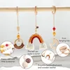 Toys Baby Wooden Play Gym suspendus support de lit mobile étoile Porte-poussette bébé jouet bébé cloche en bois bague née