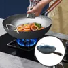 Casseroles Wok Poêle à frire profonde Cuisine pour la maison avec manche en bois Cuisinière en fer Fourniture de cuisine asiatique chinoise