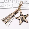 Keychains Leather Star Key Chain Fashion Colorful Five-pointed Tassel Keychain Women Handbag Rings Accessories Jewelry