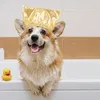 Abbigliamento per cani 2 pezzi Cappelli da doccia per cuccioli Cappelli per animali domestici Gattino da bagno portatile