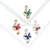 Nuova Fashion Butterfly Musical Note Spille per donne unisex 4-color Rhinestone Party Office Pins Pins Regali