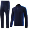 Survêtement de créateur pour hommes Mode hommes à manches longues demi-zip col montant lettre impression survêtement de football pull masculin slim fit version cadeau costume de sport