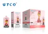 Orijinal Utco Vape Puff 12K Puff 12000 Vaper 12000 Puflar Tek Kullanımlık Vaperler Vape örtü Bobin Tek kullanımlık Vapes Pen Sigara 0% 2% 3% Vape Kalem 20 Flavlar Eletronik Sigara