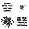 Other Black Sile Alphabet Teething Beads 12Mm Nursing Teether Chewable Bead Food Grade Diy Baby Jewelry Necklace Drop Delive Dhgarden Dhkro