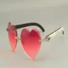 2019 -selling heart-shaped carved sunglasses fashion high-end diamond series natural mixed horn arm sunglasses 8300686-A size211k