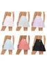 Lu Lu Lu Tennis Women's Outfits Summer Outdoor Anti Glare Fiess Short Skirt Fake Twe Piece S Yoga Quick Dry Sports Plea Sport