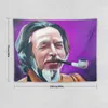 Wandtapijten Alan Watts | Paarse editie schilderij van wandtapijt woondecoratie accessoires kamer esthetiek