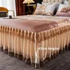 3pcs Set King Queen размером с цветочной романтической кровать с принтом с 2PCS Pillowcase Summer Cool Coolsvread Ant-Slip Cover 231221