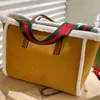 Designer tygväskor kvinnor crossbody shopping väska plånbok lyxig koppling ull handväska damväska storlek 35 cm